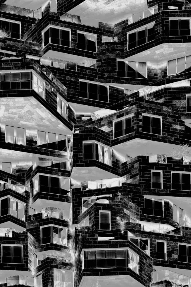 Geometric City Facade by Greetje van Son — canvas wall art