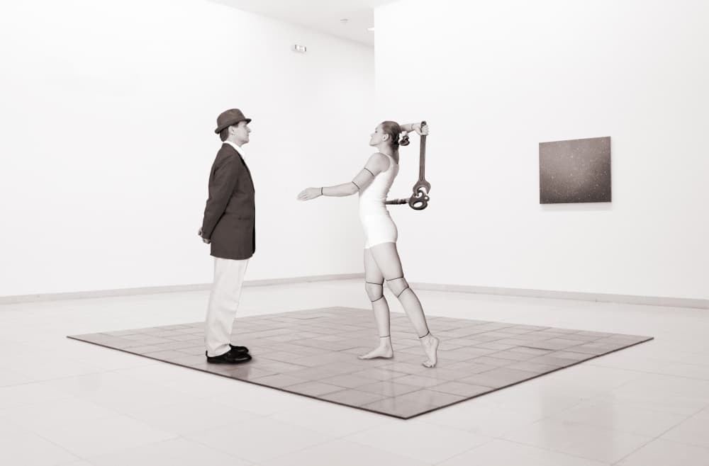 Man and Mechanical Woman by Christine von Diepenbroek — canvas wall art