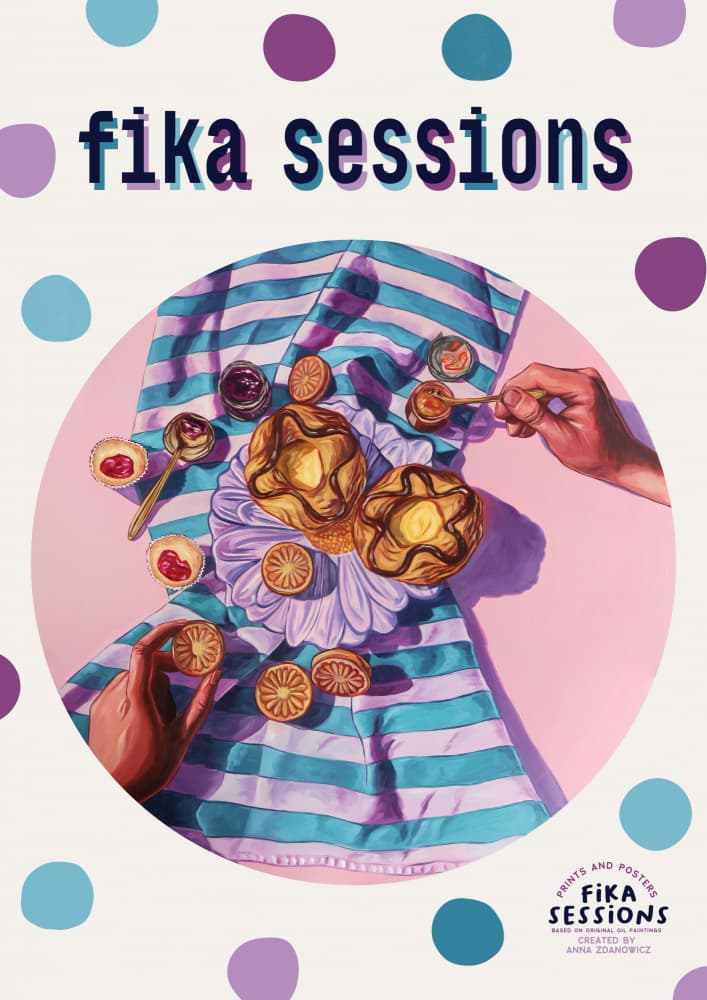 Sweet Fika Session by Anna Zdanowicz — canvas wall art