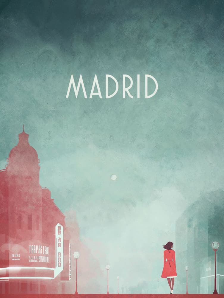 Madrid 1- GRAN VIA by Emel Tunaboylu — canvas wall art