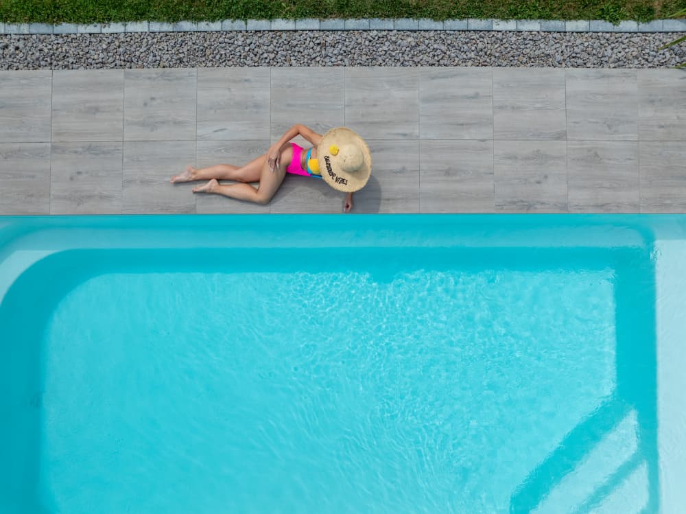 Relaxing By The Pool by Azim Khan Ronnie — canvas wall art