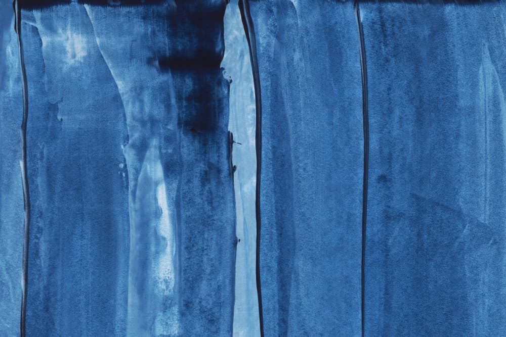 Blue Texture Flowing Vertical Lines by uplusmestudio — canvas wall art