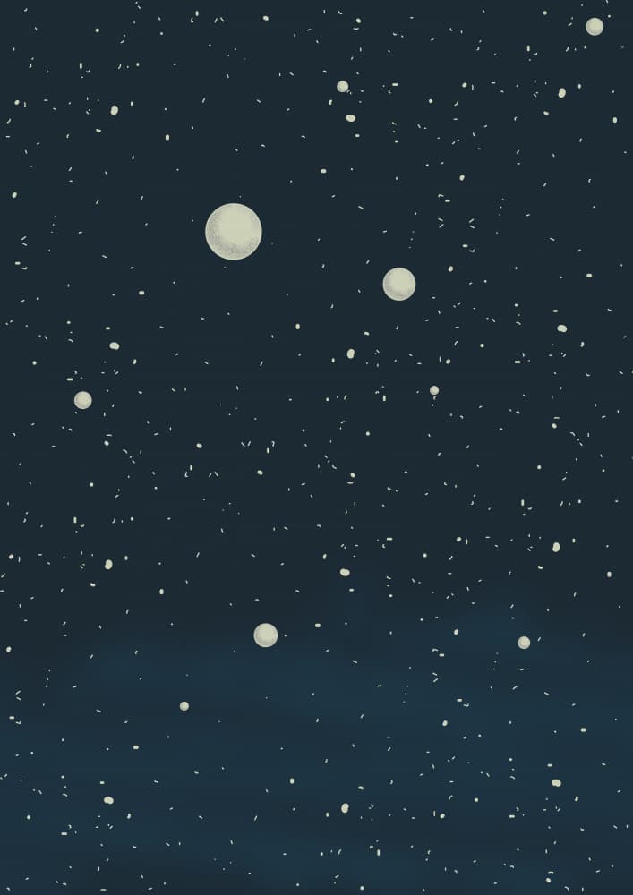 Distant Planets Night Sky by Nicholas — canvas wall art