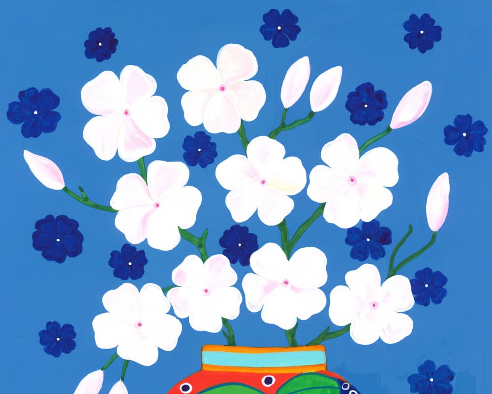 Cheerful Floral Vase by Isabelle Brent — canvas wall art