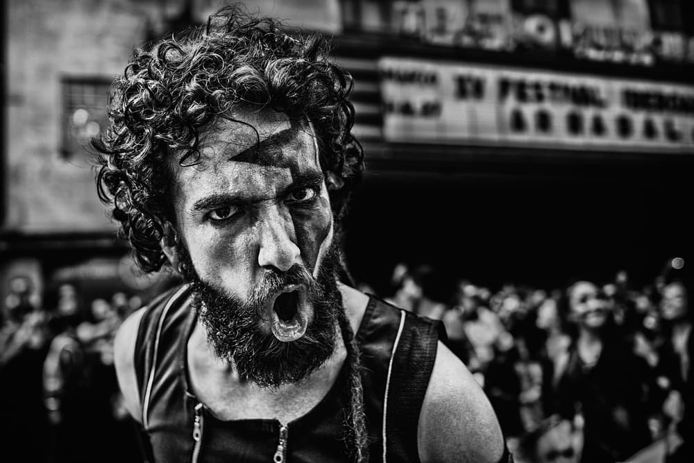Intense Rebel Performance by PAUL GOMEZ — canvas wall art
