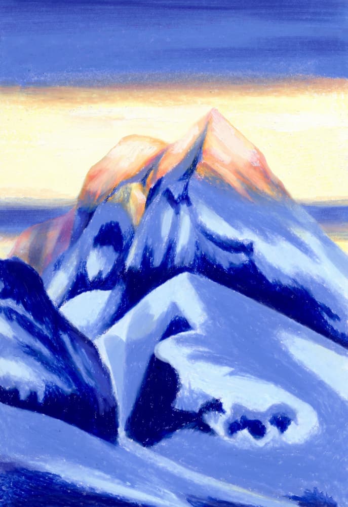 Majestic Alpine Glow by Julie Lesouef — canvas wall art