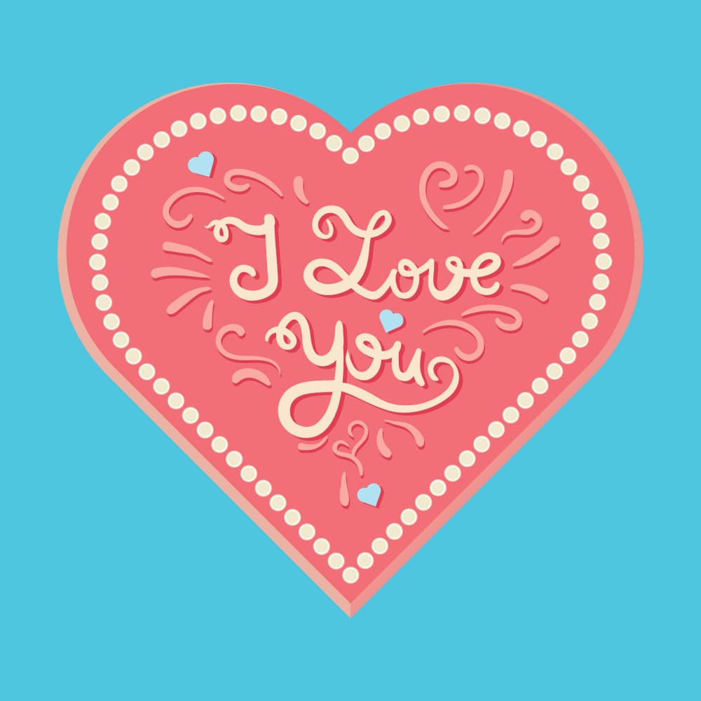 Pink I Love You Heart by Marika Barsrsind — canvas wall art