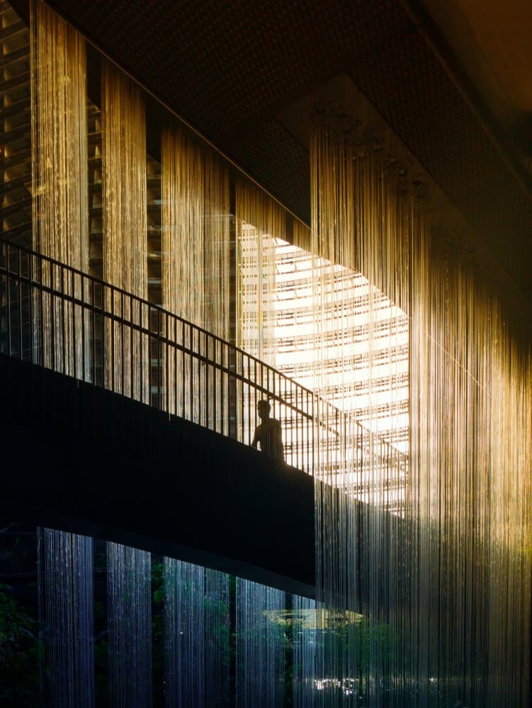 Modern Waterfall Silhouette by hong jing CHUNG — canvas wall art