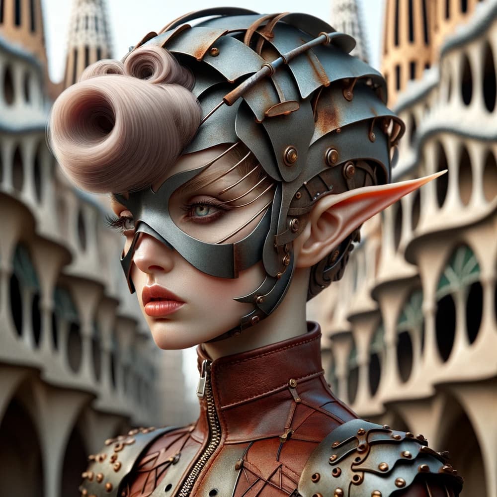 Steampunk Elf Warrior by David Galan — canvas wall art
