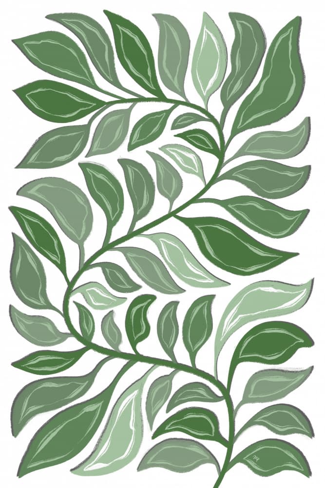 Winding Green Foliage by Martina — canvas wall art