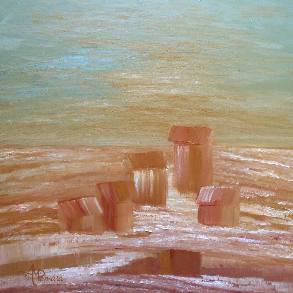 Warm Desert Forms by Angeles M. Pomata — canvas wall art