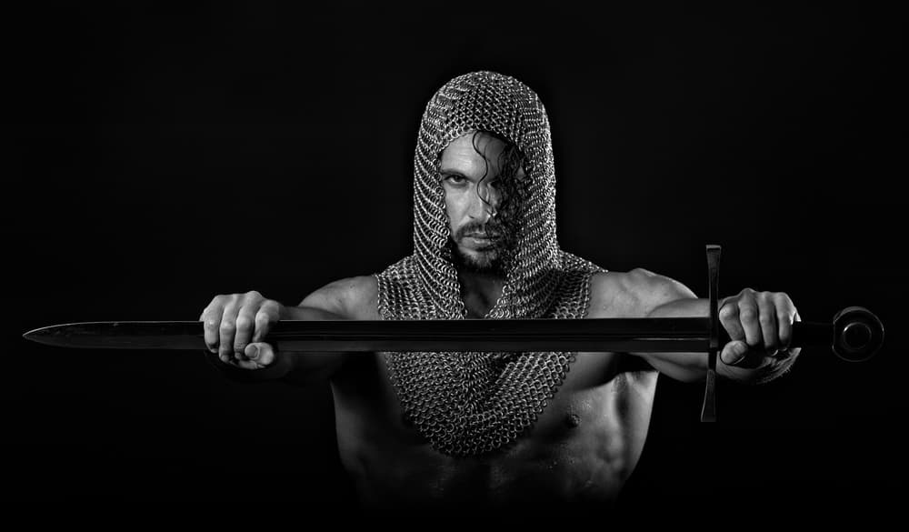 Powerful Warrior With Sword by Colin Dixon — canvas wall art