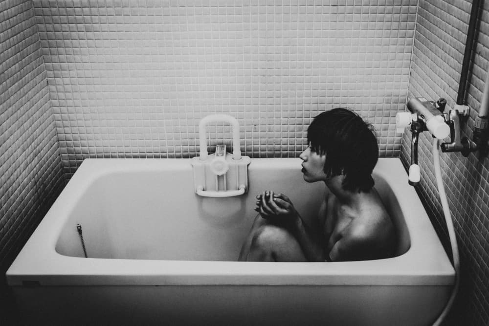 Pensive Bath Moment by Kurosaki Sangan — canvas wall art