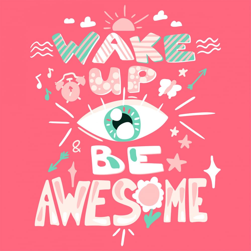 Whimsical Wake Up Quote by Marika Barsrsind — canvas wall art