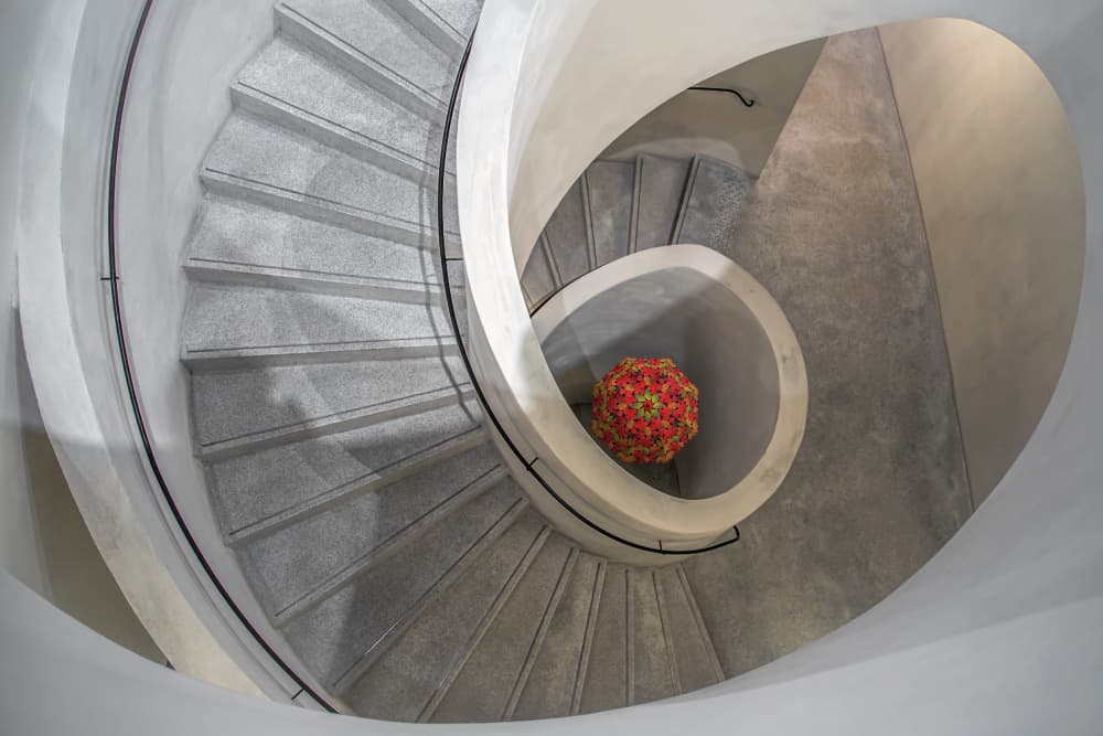 Spiral Staircase Blooms by Urs Zimmermann — canvas wall art