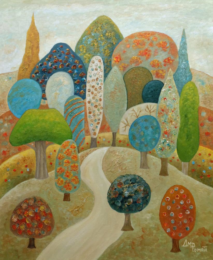 Vibrant Woodland Path by Angeles M. Pomata — canvas wall art