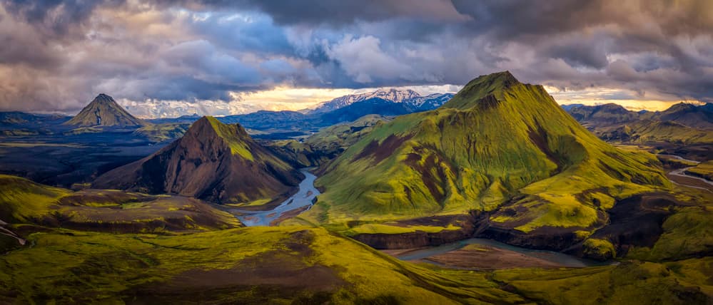 Dramatic Green Mountain Valley by Michael Zheng — canvas wall art