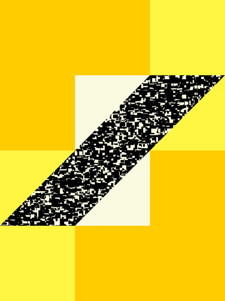 Yellow Black Abstract Geometry by Petr Strnad — canvas wall art