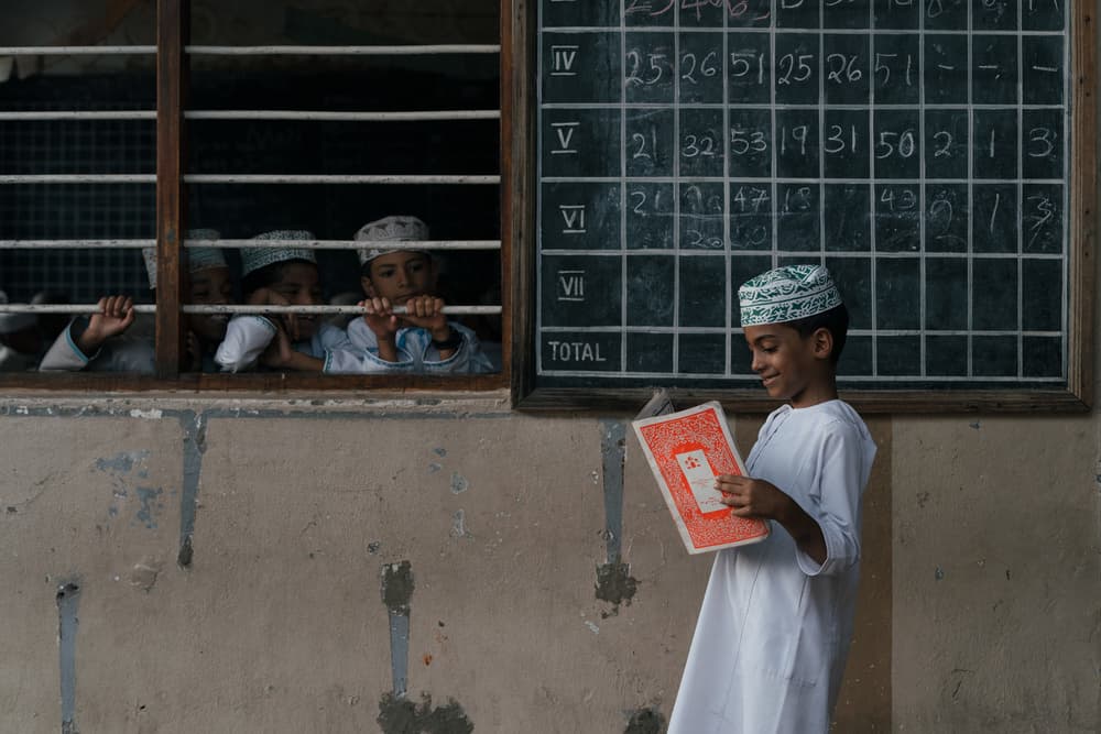 Curious Students Reading by Haitham AL Farsi — canvas wall art