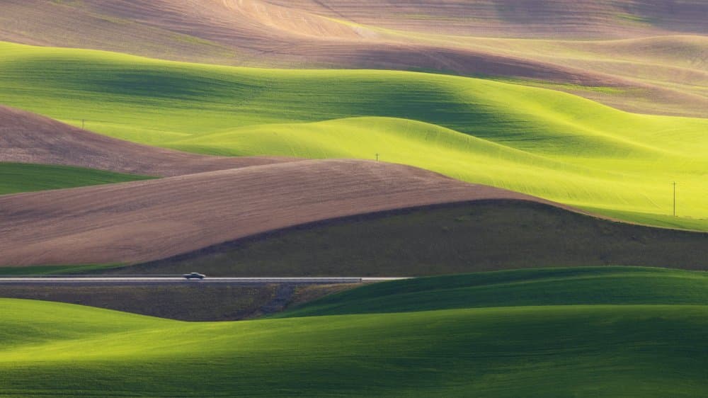 Rolling Hills And Road by Danny Gao — canvas wall art