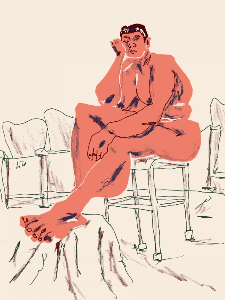 Relaxed Seated Figure by Francesco Gulina — canvas wall art