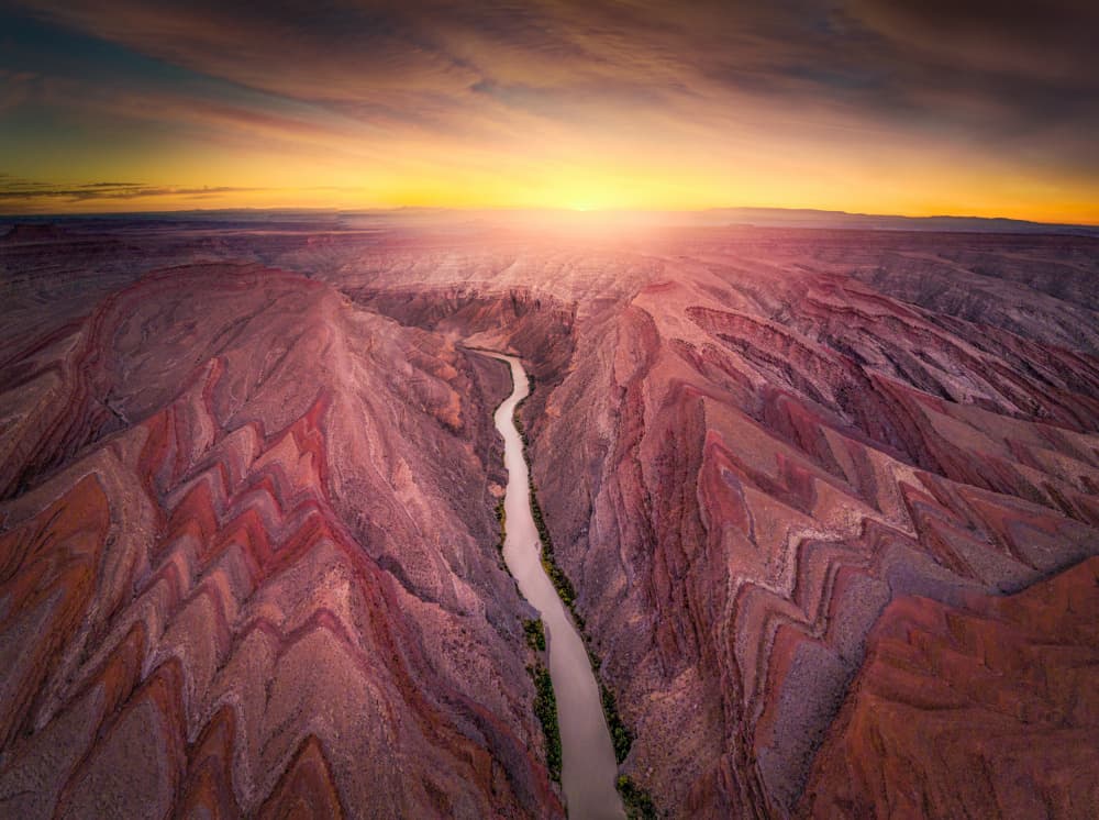 Majestic Canyon Sunset by Siyu_Wei APA — canvas wall art