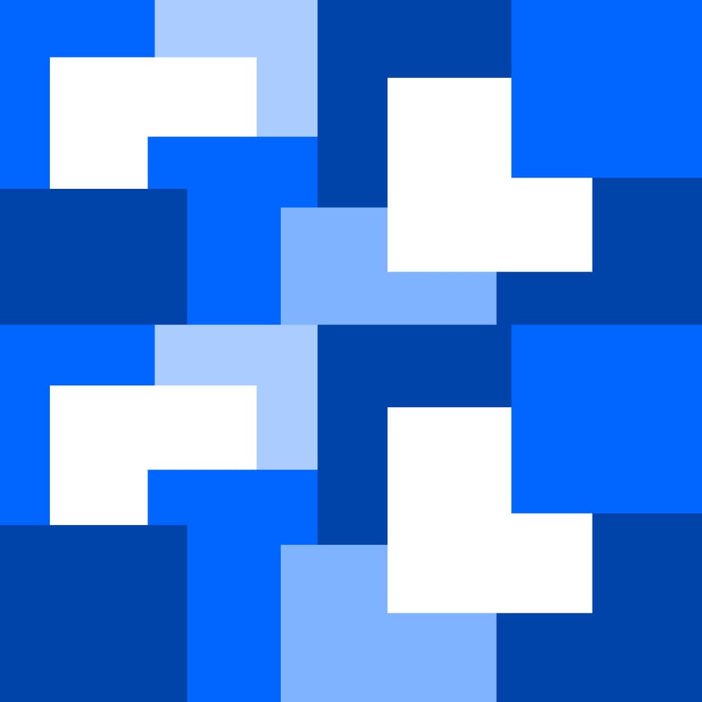 Blue Geometric Shapes by Baobab Print store — canvas wall art