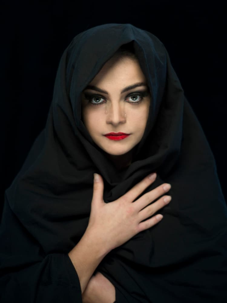 Sorrowful Veiled Woman by Pauline Pentony MA ARPS DPAGB — canvas wall art