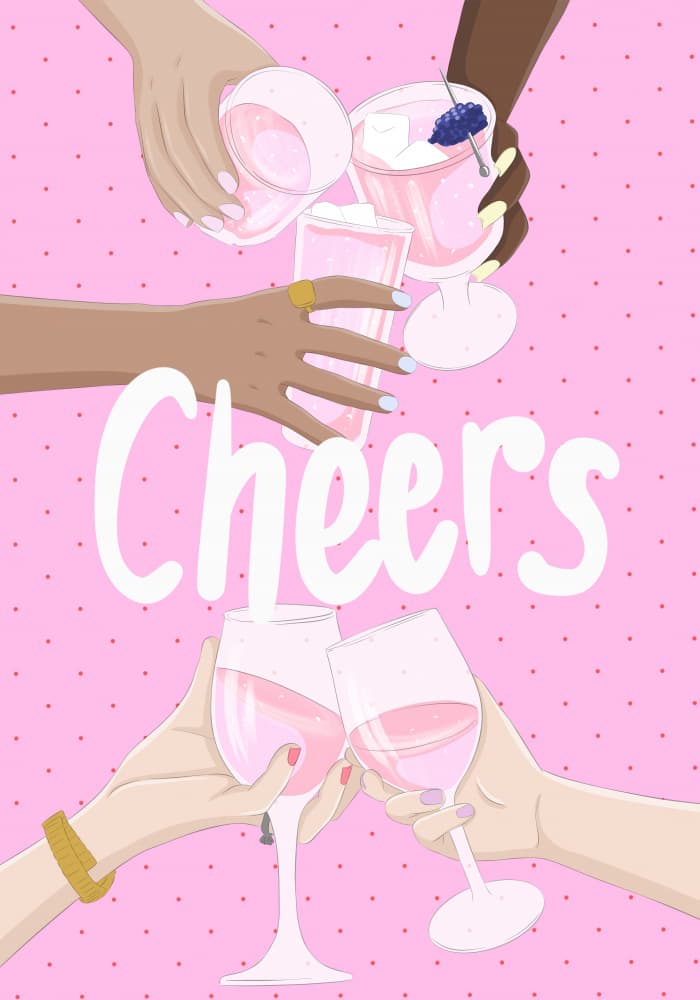 Cheers To Friendship by Lisen Vennesland — canvas wall art