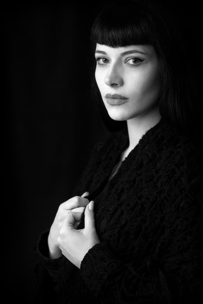 Mysterious Studio Portrait by Bobby Kostadinov — canvas wall art
