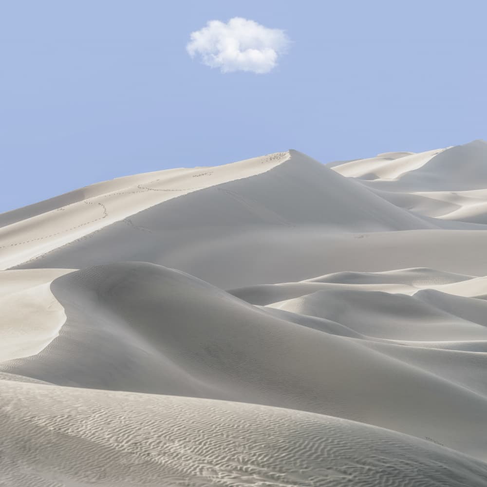 Single Cloud Over Dunes by Cai ning — canvas wall art