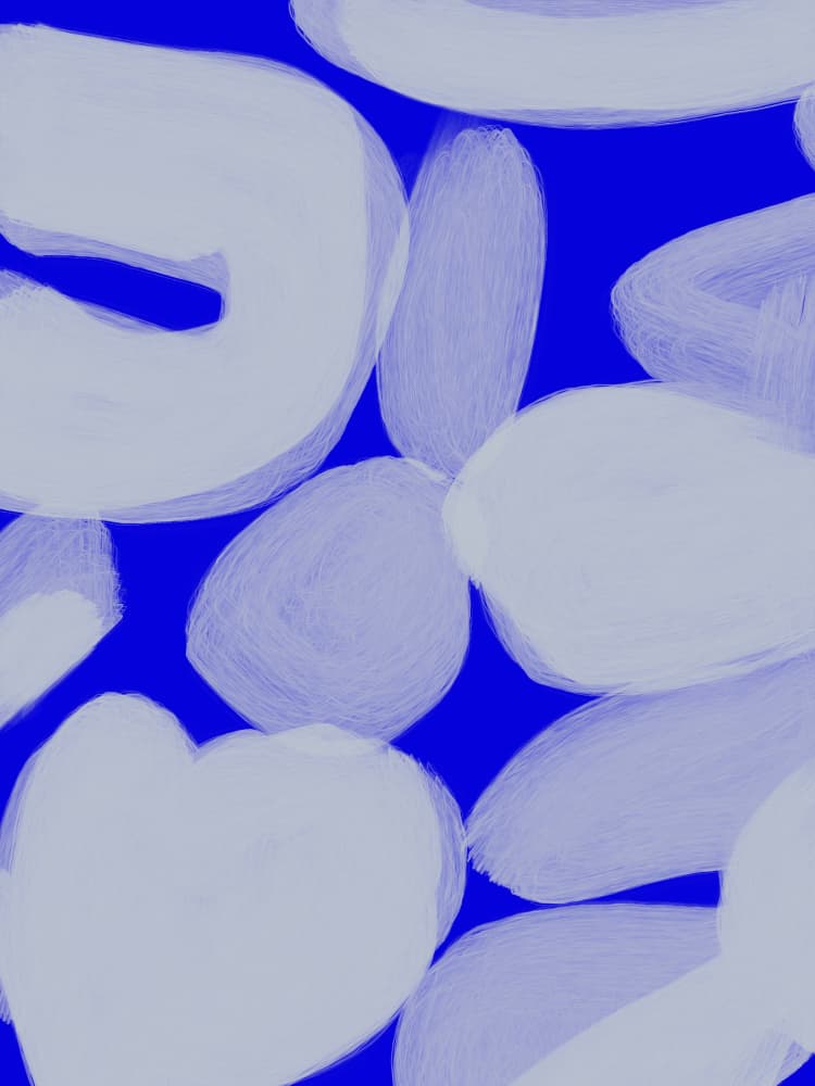 Serene Blue Abstract Shapes by Studio Palette — canvas wall art