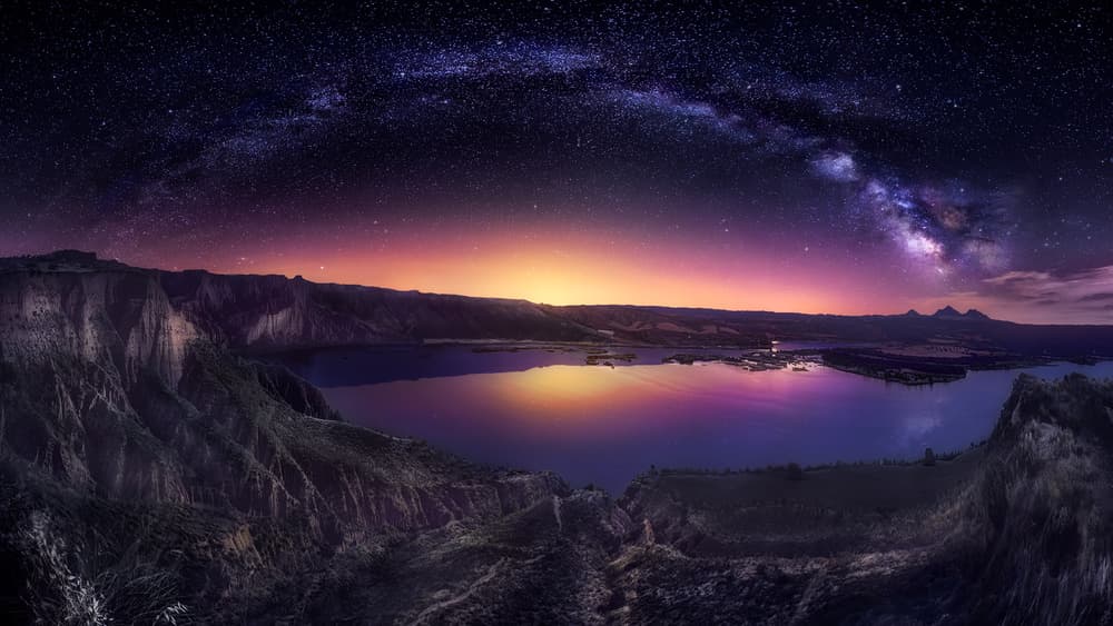Milky Way Lake Reflection by Jesús M. García — canvas wall art