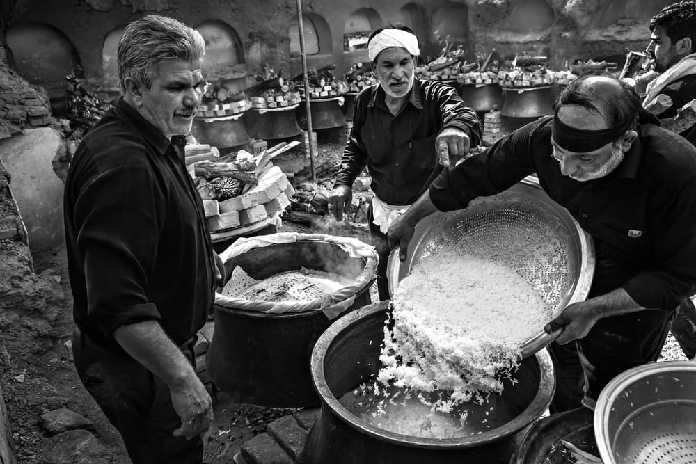 Communal Rice Preparation by Mohammadreza Momeni — canvas wall art
