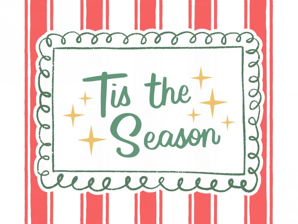 Tis The Season Cheer by Jolly and Dash — canvas wall art