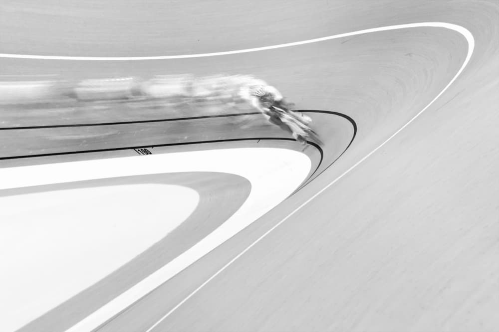 Velodrome Speed Blur by Paulo Abrantes — canvas wall art
