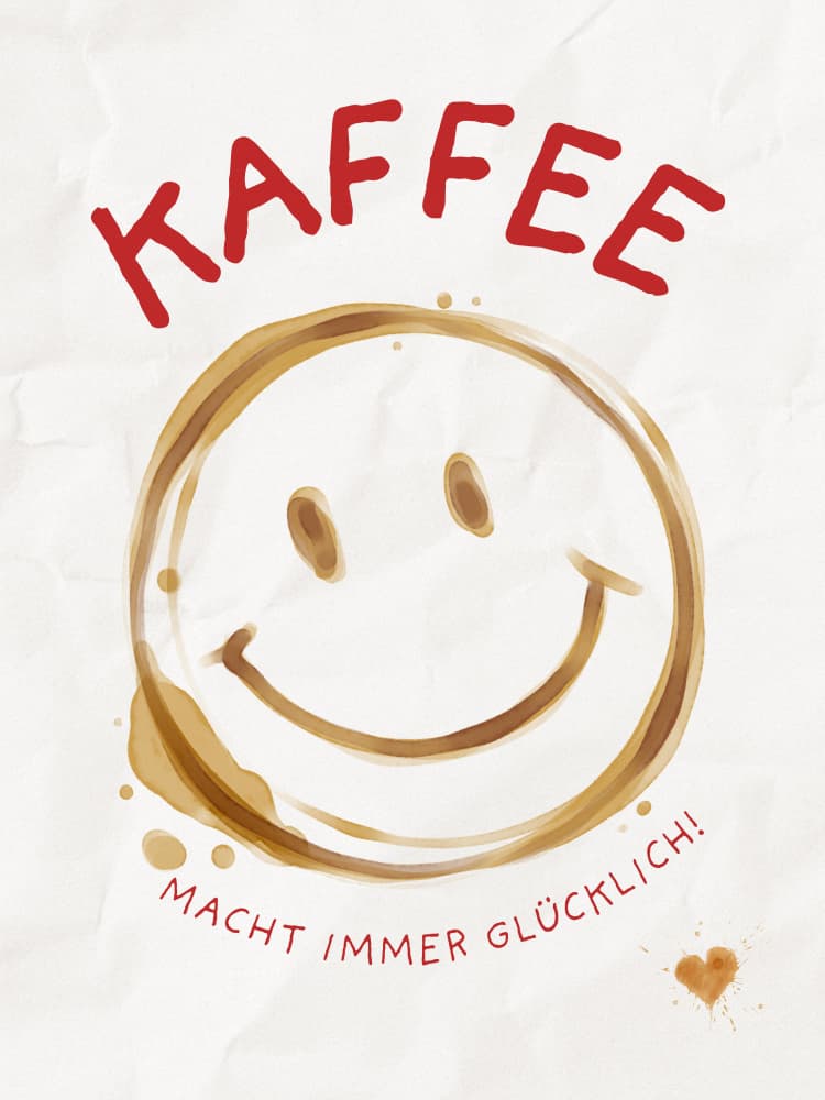 Kaffee Smile Happiness by Ohkimiko — canvas wall art
