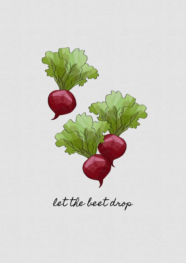 Fresh Radish Beet Drop by Orara Studio — canvas wall art