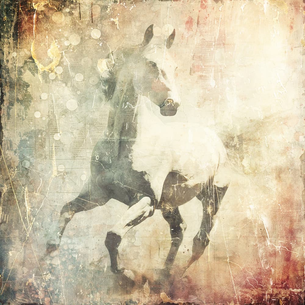 Ethereal Running Horse by Rafal Kulik — canvas wall art