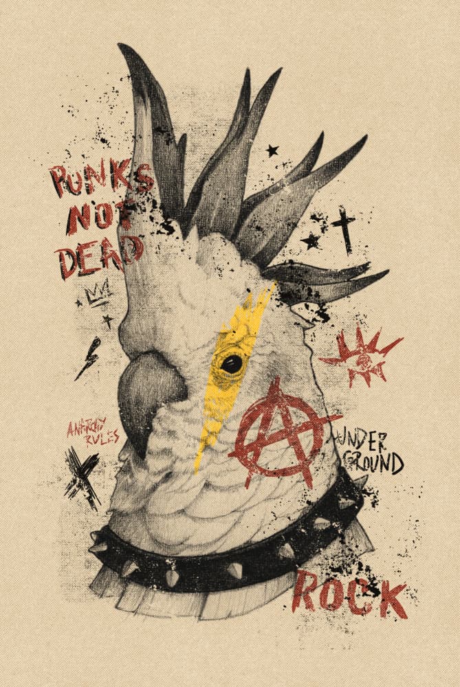 Cockatoo Uprising by Mike Koubou — canvas wall art