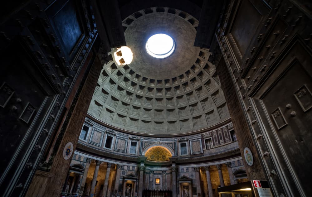 Roman Pantheon Interior by Merthan Kortan — canvas wall art