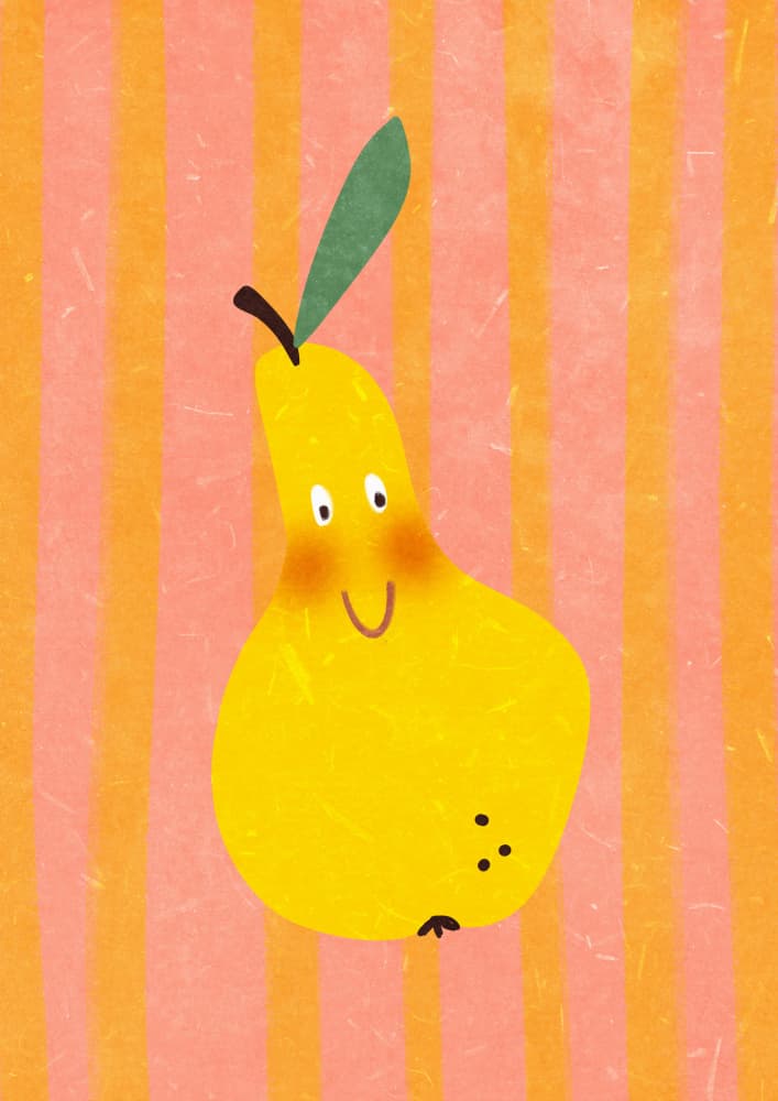 Hello pear by Raissa Oltmanns — canvas wall art