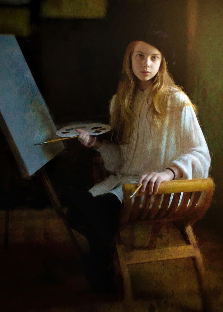 Thoughtful Young Painter by kenp — canvas wall art