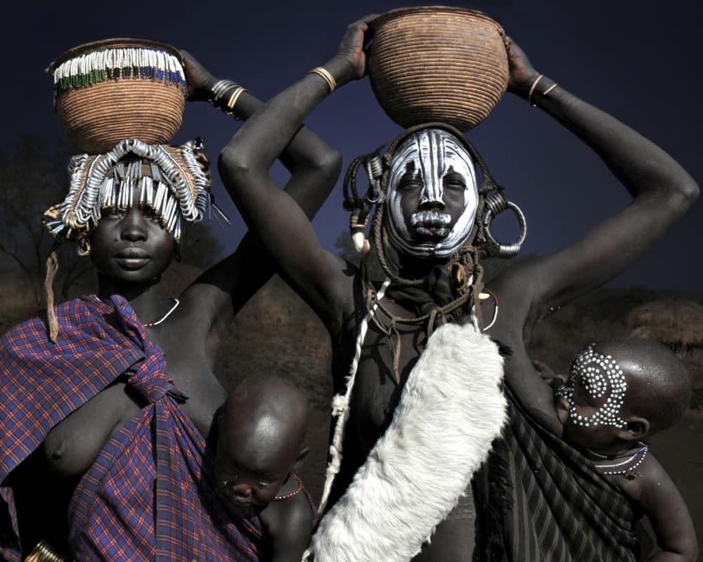 African Tribal Mothers by Irene Perovich — canvas wall art