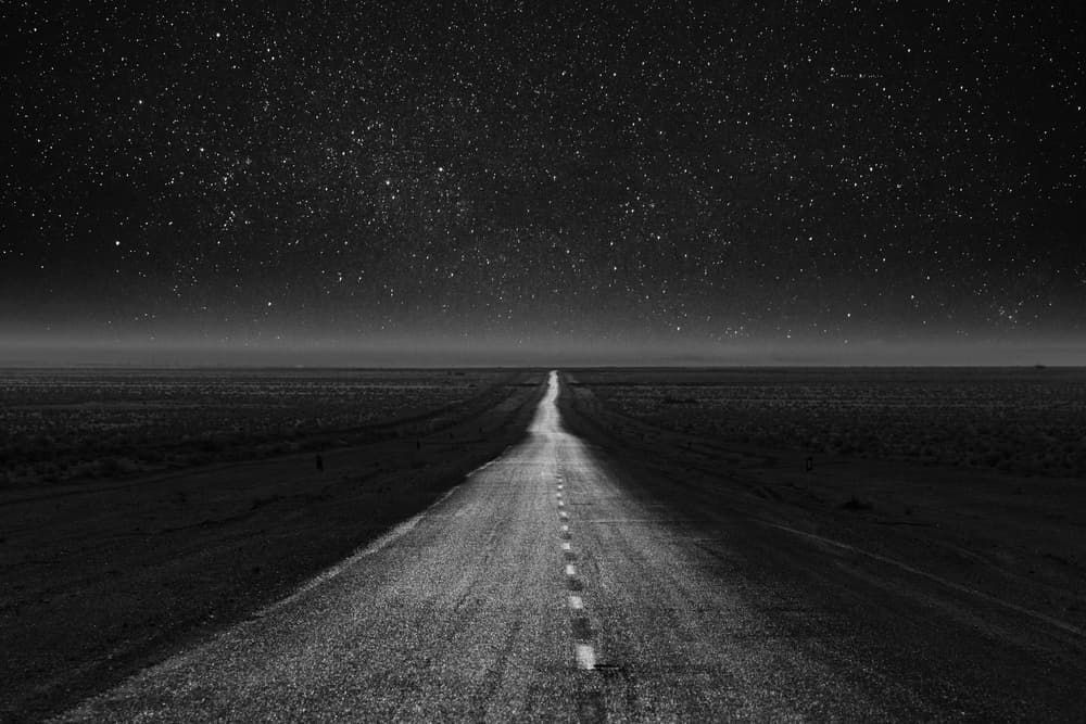 Endless Starry Road by Asef Azimaie — canvas wall art