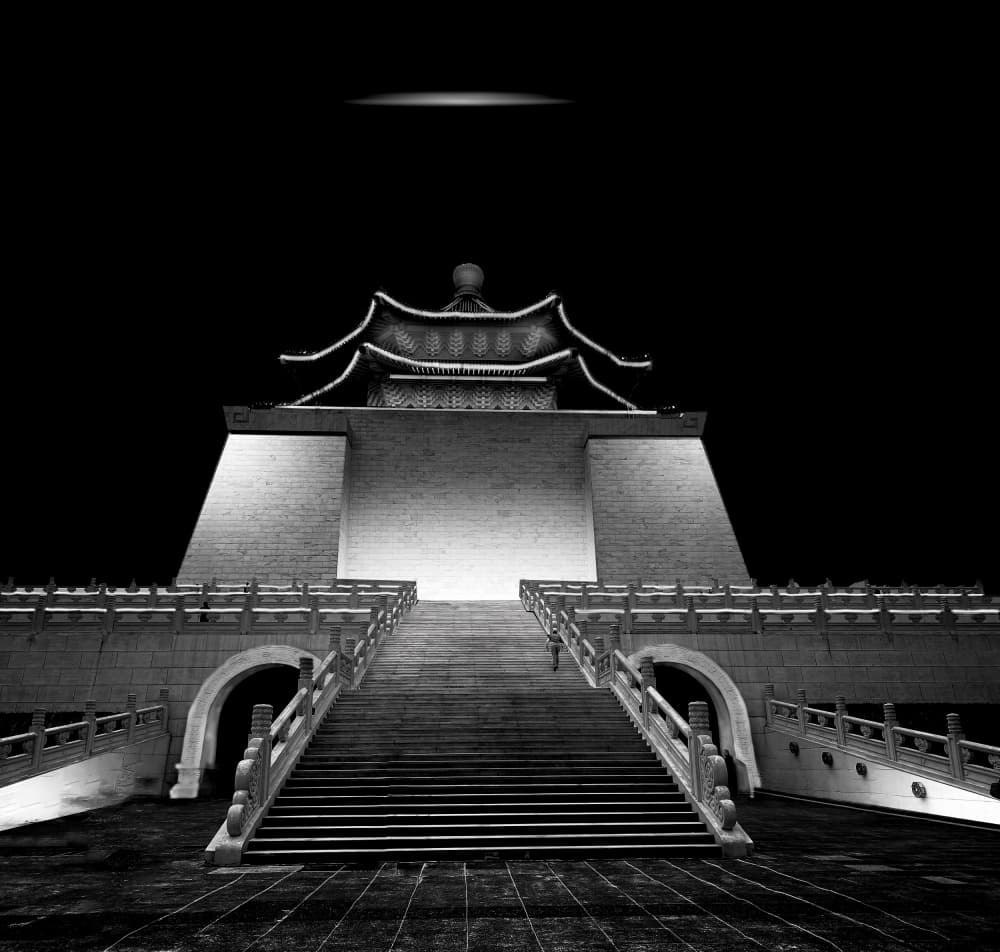Majestic Temple Night by Jiahong Zeng — canvas wall art