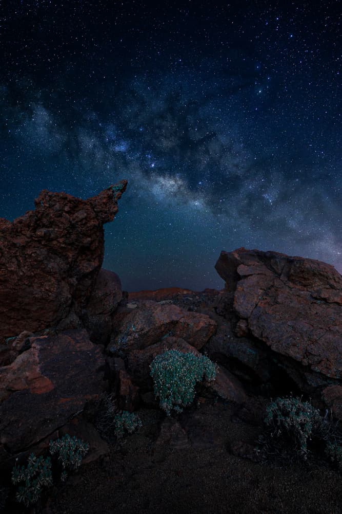 Milky Way Over Desert Rocks by Nauzet Baez Photography — canvas wall art