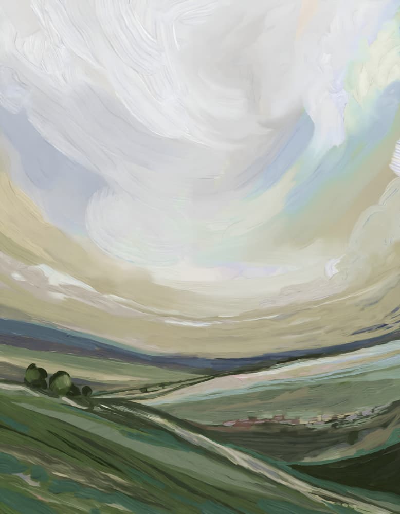 Serene Rolling Hills by Josie George — canvas wall art
