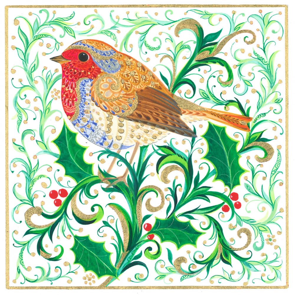 Ornate Robin Bliss by Isabelle Brent — canvas wall art