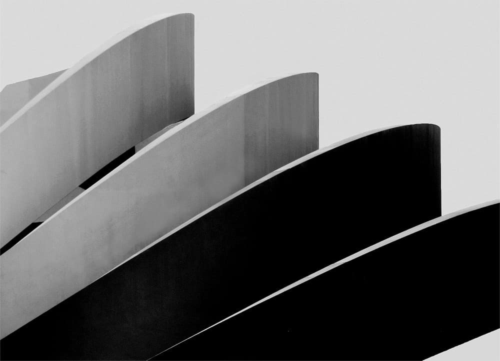 Modern Curved Architecture by Aliza Riza — canvas wall art